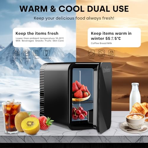Detalle de Enventor Mini Fridge 4 Litre – Portable Cooler and Warmer (AC + 12V DC)