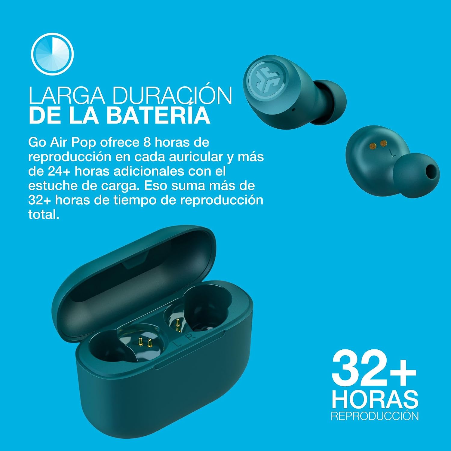 Thumbnail 5 de JLab Go Air Pop: Auriculares Inalámbricos Bluetooth con 24+ Horas