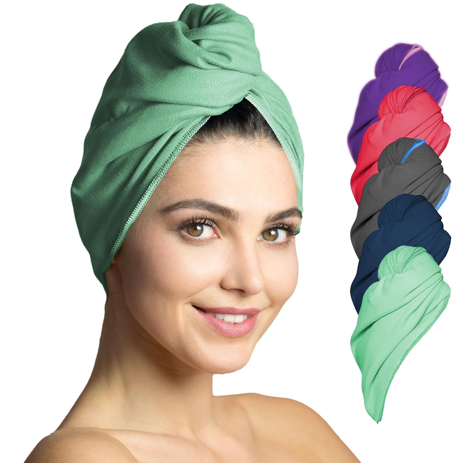 Detalle de Fit-Flip Haarturban Mikrofaser Haarhandtuch 70 x 24