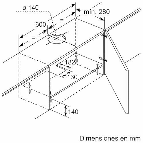 Detalle de Balay 3BT263MB campana telescópica 60 cm