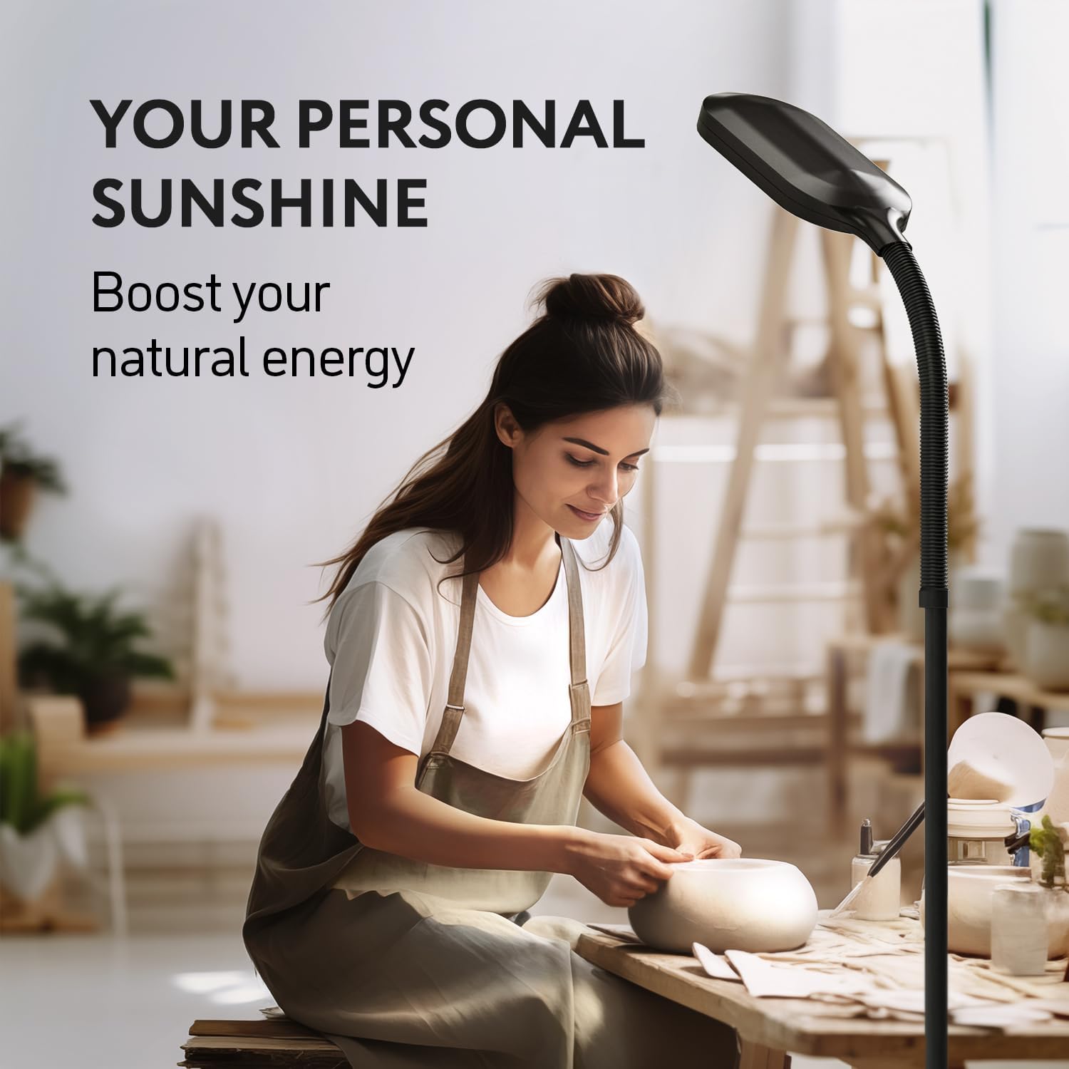 Detalle 2 de Kenley Daylight Lamp 12W adjustable brightness floor lamp