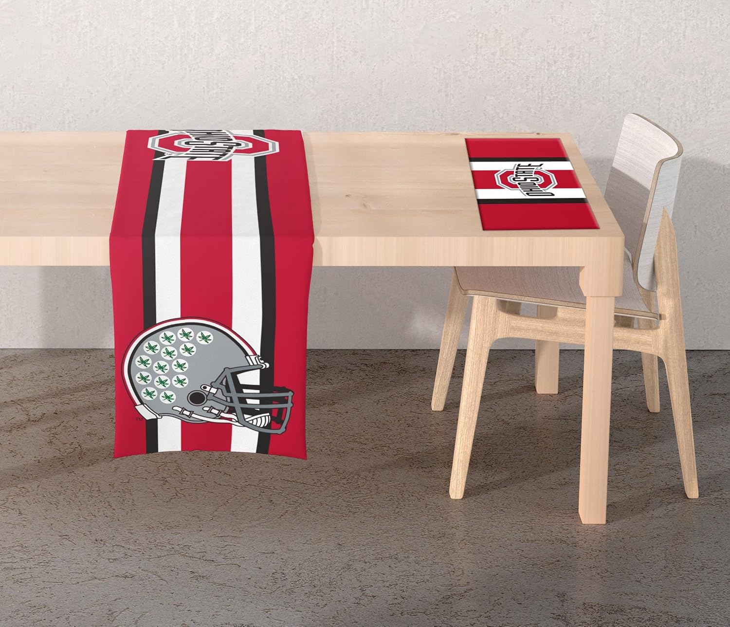 Detalle 2 de Proformance Home NCAA Big Logo Repeat 2-Sided Place Mat & Table Runner Set (Alabama Crimson Tide)
