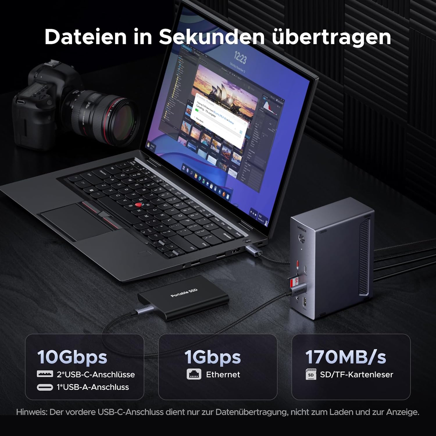 Thumbnail 4 de UGREEN Revodok Pro 314 Docking Station 3‑Monitor, 100W laden