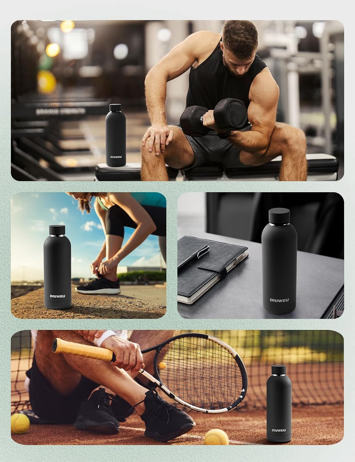 Thumbnail 5 de Stainless Steel Water Bottle Double Wall 1L