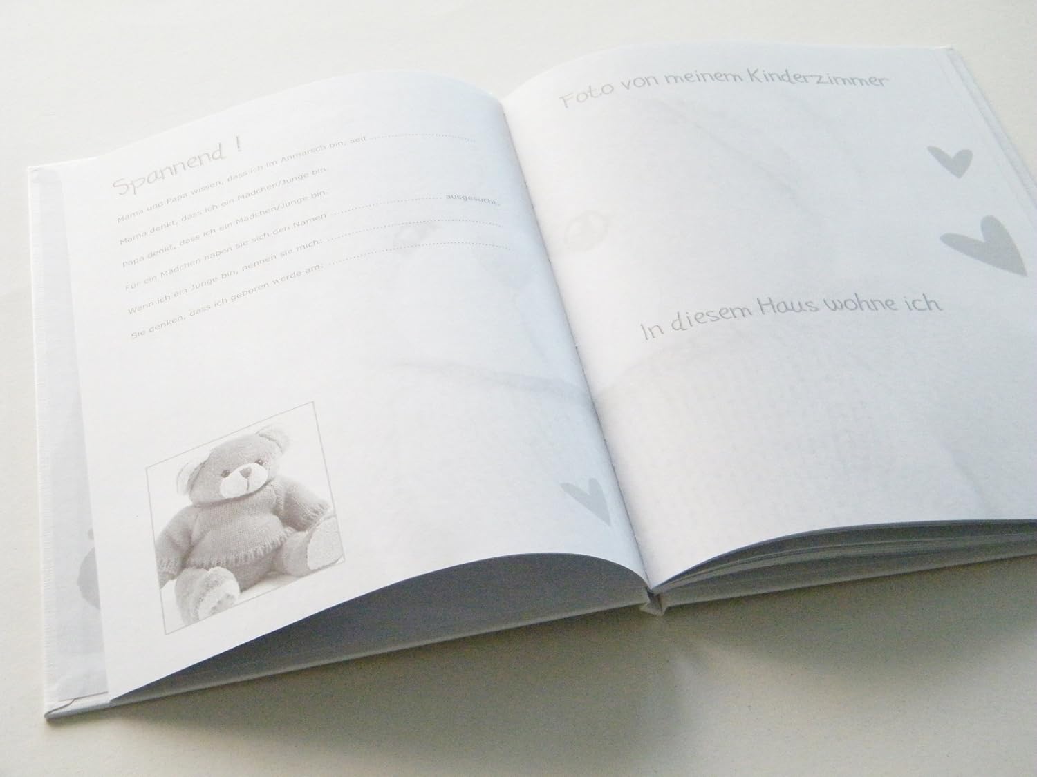 Thumbnail 4 de Walther Design Tagebuch Weiss mit Prägung Baby Little Foot TB-172