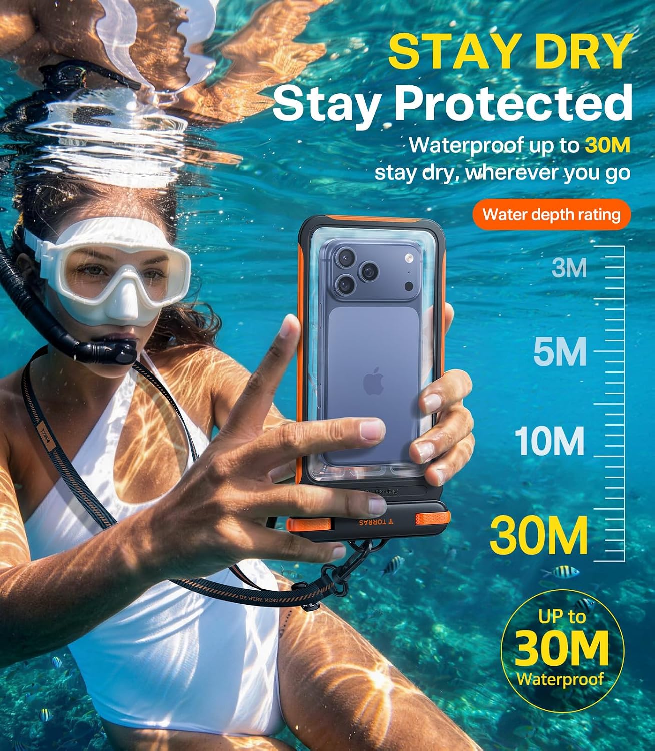 Thumbnail 6 de TORRAS IPX8 Waterproof Phone Pouch Floating: Clear underwater touch and reliable protection for iPhones and large smartphones