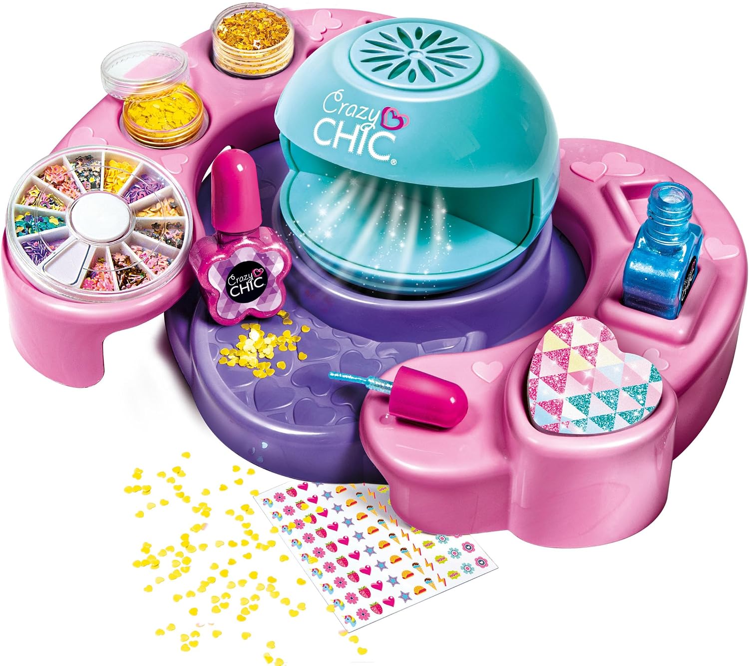 Thumbnail 1 de Clementoni Crazy Chic – Kit Nail Art pour enfants 6 ans et + avec séchoir d’ongles
