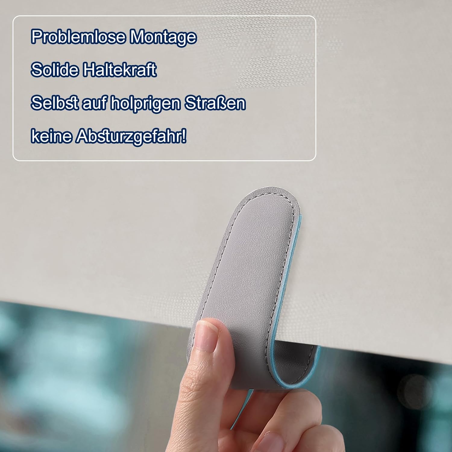 Thumbnail 3 de LIHAO Brillenhalter für Auto an der Sonnenblende (Grau) mit Magnet- sowie Ablagefunktion