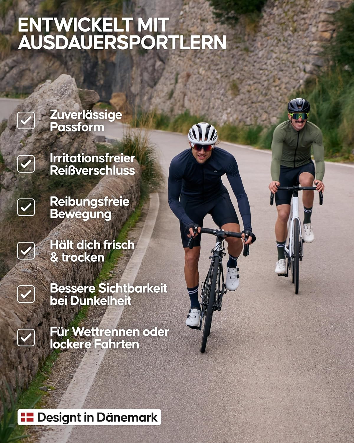 Detalle 1 de DANISH ENDURANCE Radtrikot Langarm mit 30 °C