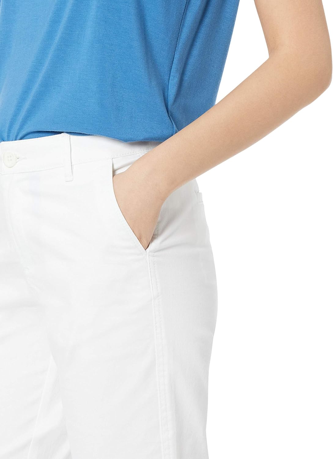 Detalle de Amazon Essentials Women's Slim Fit, Straight Leg Mid-Rise Stretch Twill Chino Pant