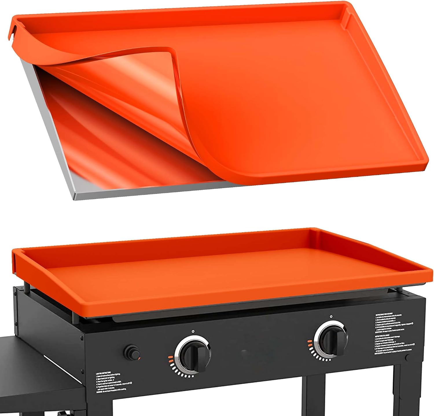 Detalle de BANGIE FWAP28 28-Inch Silicone Griddle Mat for Blackstone, Full-Wrap Cover