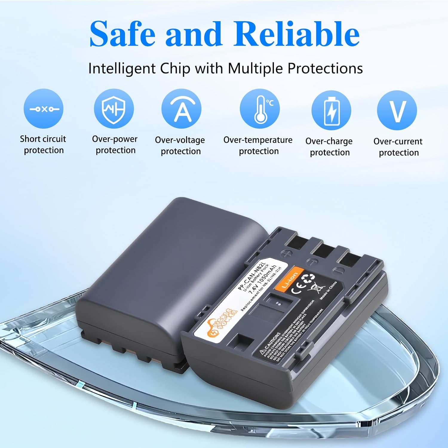 Detalle 2 de Pickle Power NB-2L NB-2LH Battery and Charger for Canon DSLRs and PowerShot models