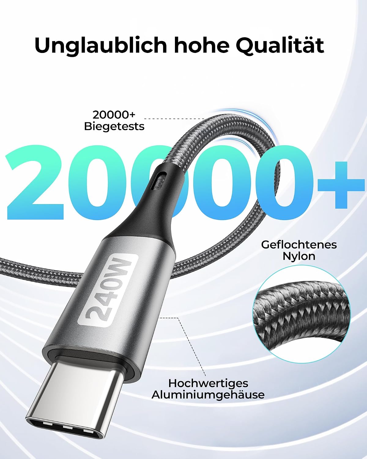 Thumbnail 6 de Silkland USB-C Kabel 2M 240W Winkel