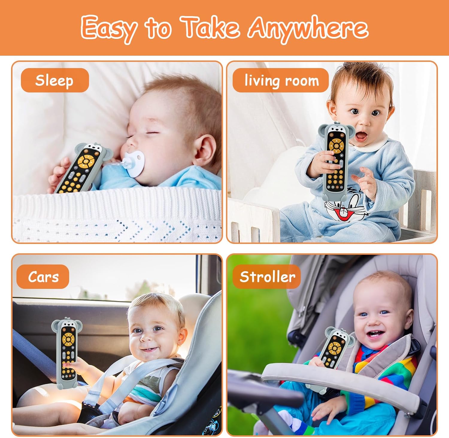 Thumbnail 6 de LEADSTAR Télécommande Bébé — Jouet éducatif sensoriel avec 3 langues et sons