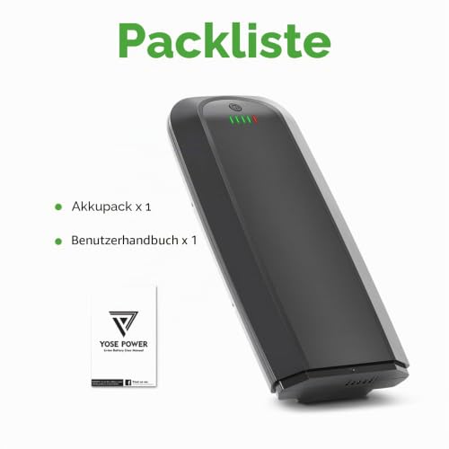 Thumbnail 6 de SHIMOST E-Bike Batterie 36V 14Ah – Gepäckträgerakku mit LG-Zellen, kompatibel mit Nakamura, Telefunken, Zündapp, Chrisson