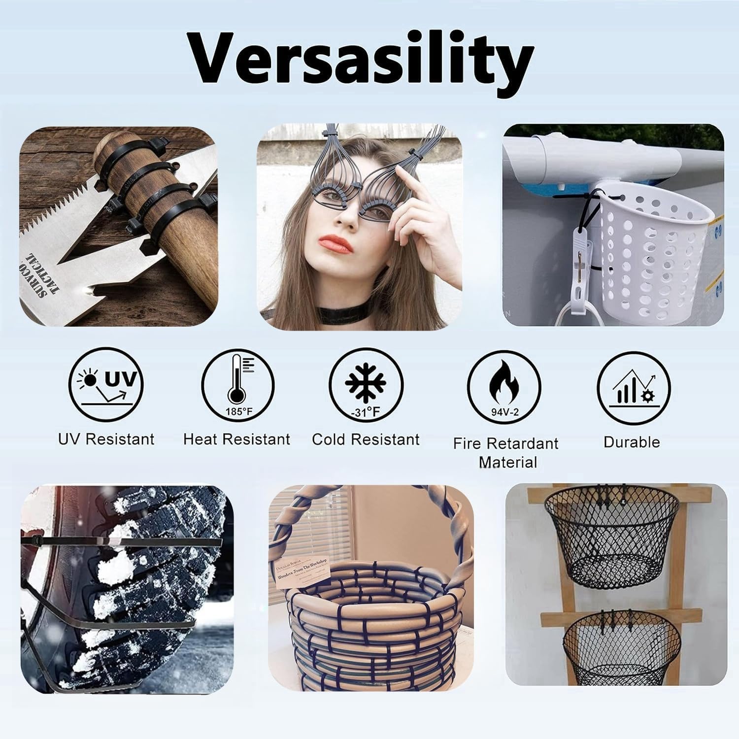 Thumbnail 4 de 300mm Cable Ties 55kg Heavy Duty