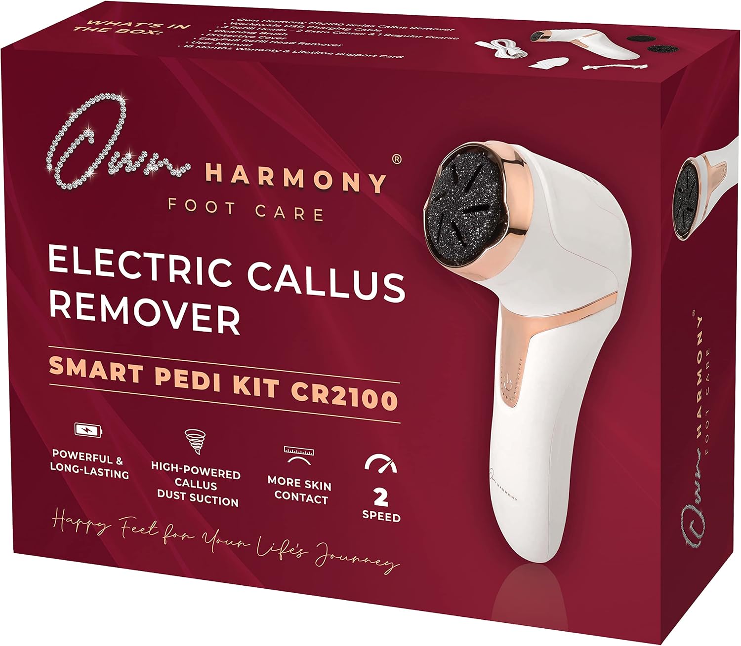 Detalle de Own Harmony CR2100 Electric Hard Skin Remover 1300mAh