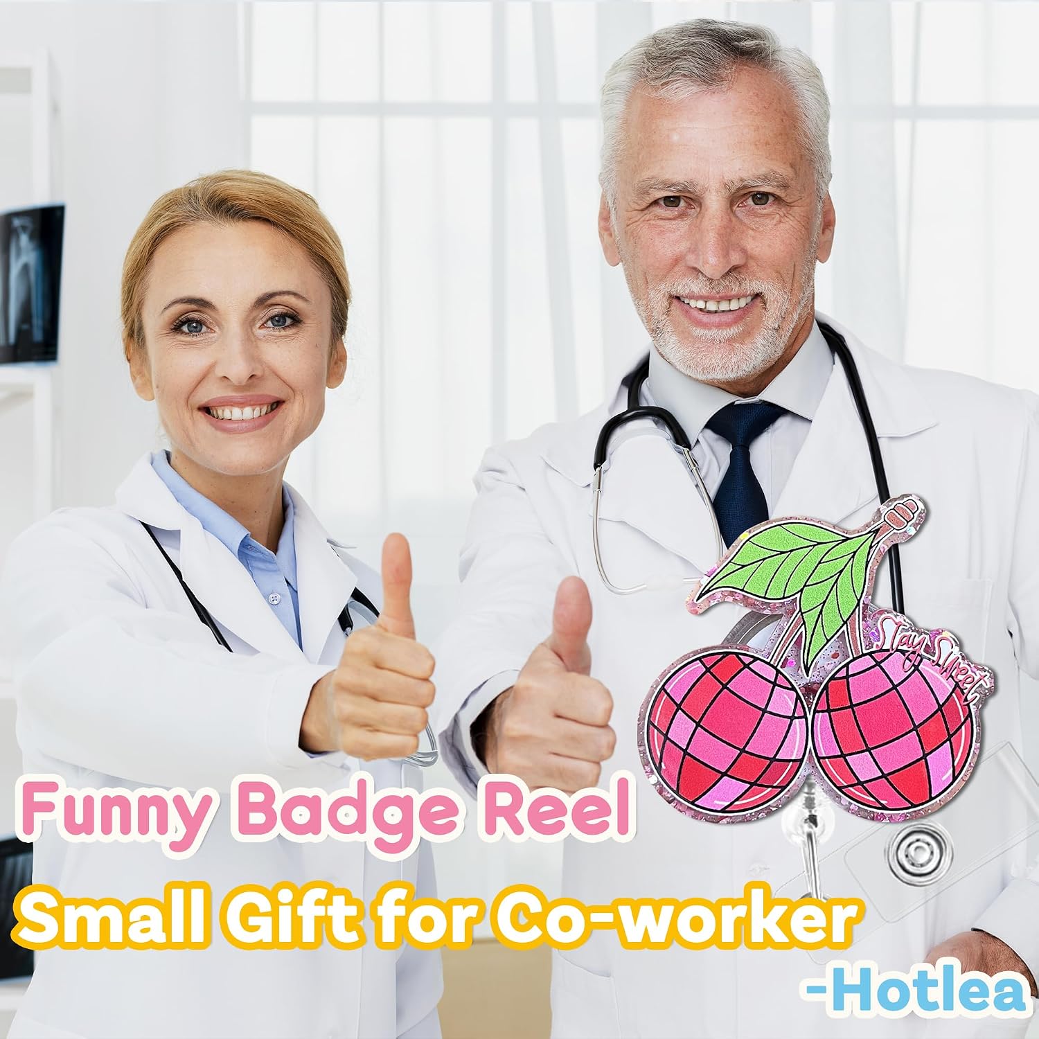 Thumbnail 5 de Retractable Nurse Badge Reel with 24-Inch Cord
