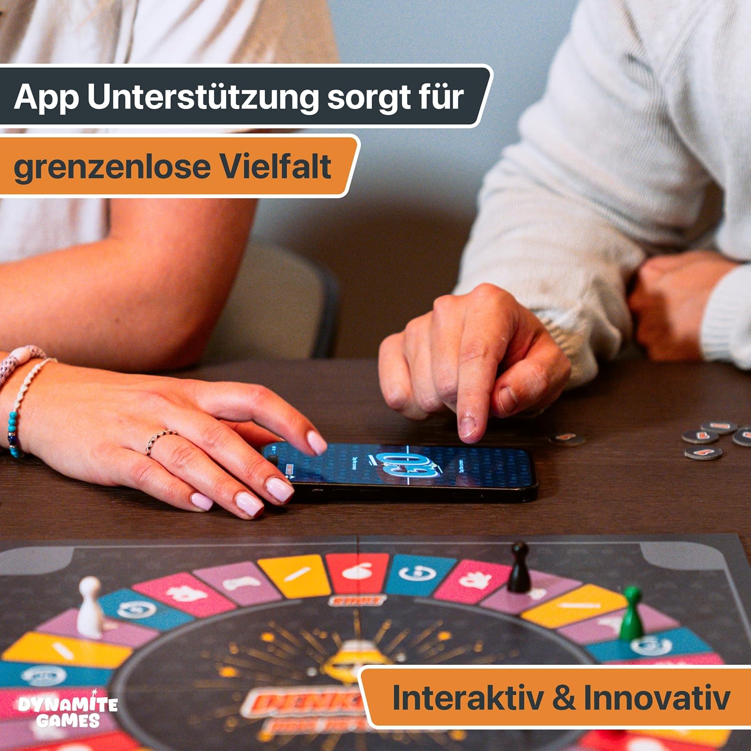 Detalle de Denkprofi – Das Brettspiel mit App: Interaktives Quiz- und Wissensspiel für 3–6 Personen