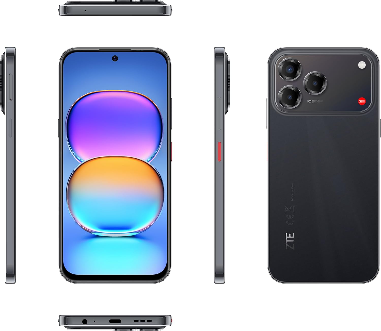Detalle de ZTE V80 Pro: smartphone 4G con 20 GB RAM virtuali, 256 GB, display 6,75" 120 Hz e camera da 108 MP
