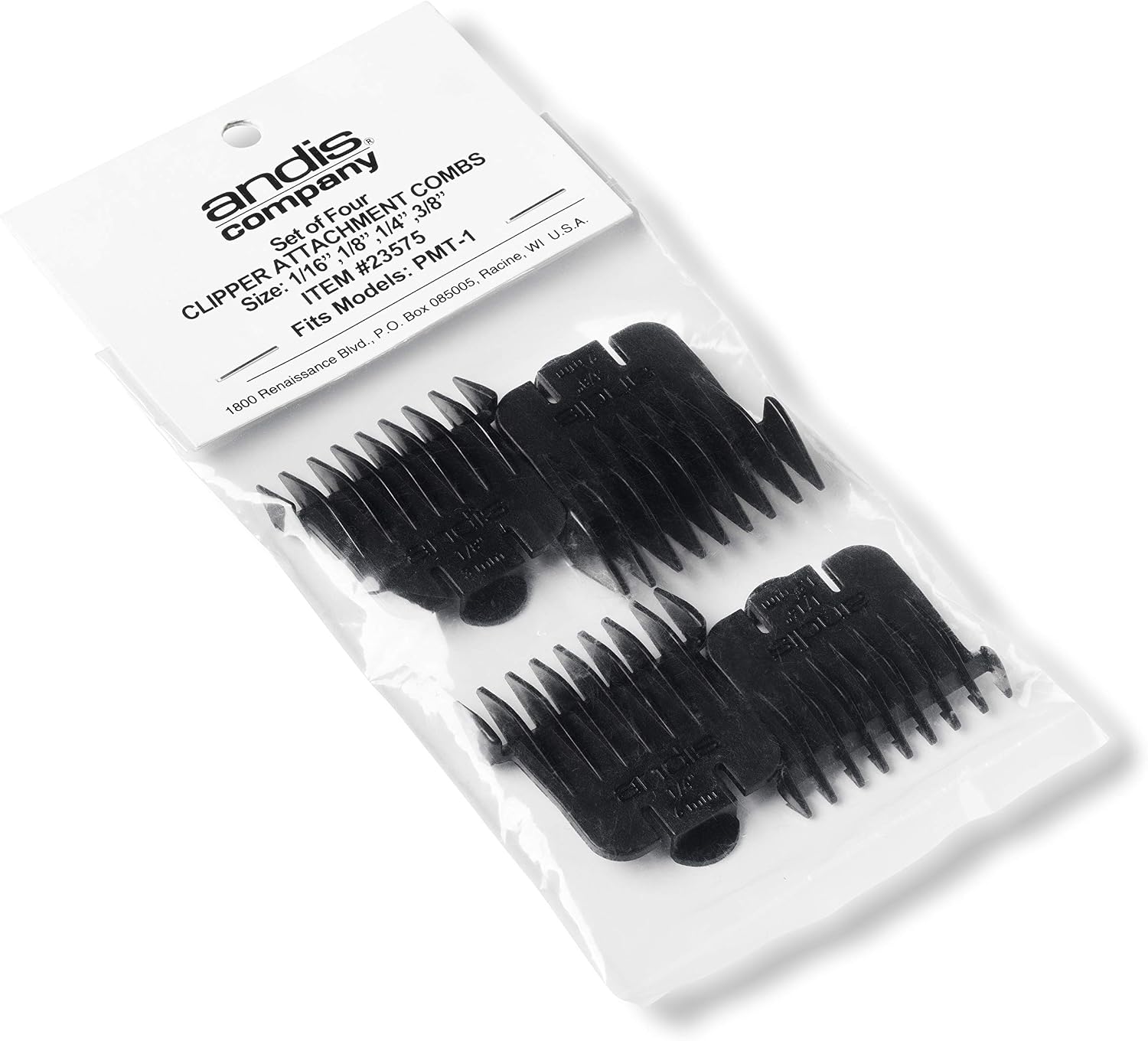 Detalle 2 de Andis 23575 lot de 4 peignes de fixation PMT-1 (4-Piece PMT-1 Attachment Combs)