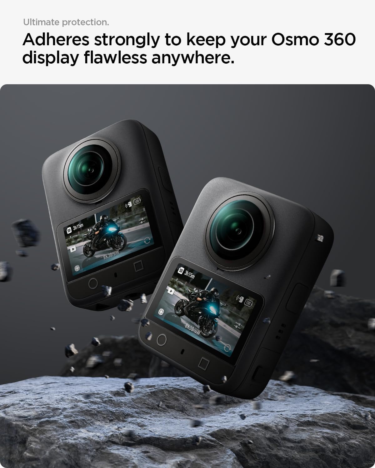 Thumbnail 6 de Spigen Glas.tR Slim pour DJI Osmo 360 – protection d’écran en verre trempé (2 pièces)