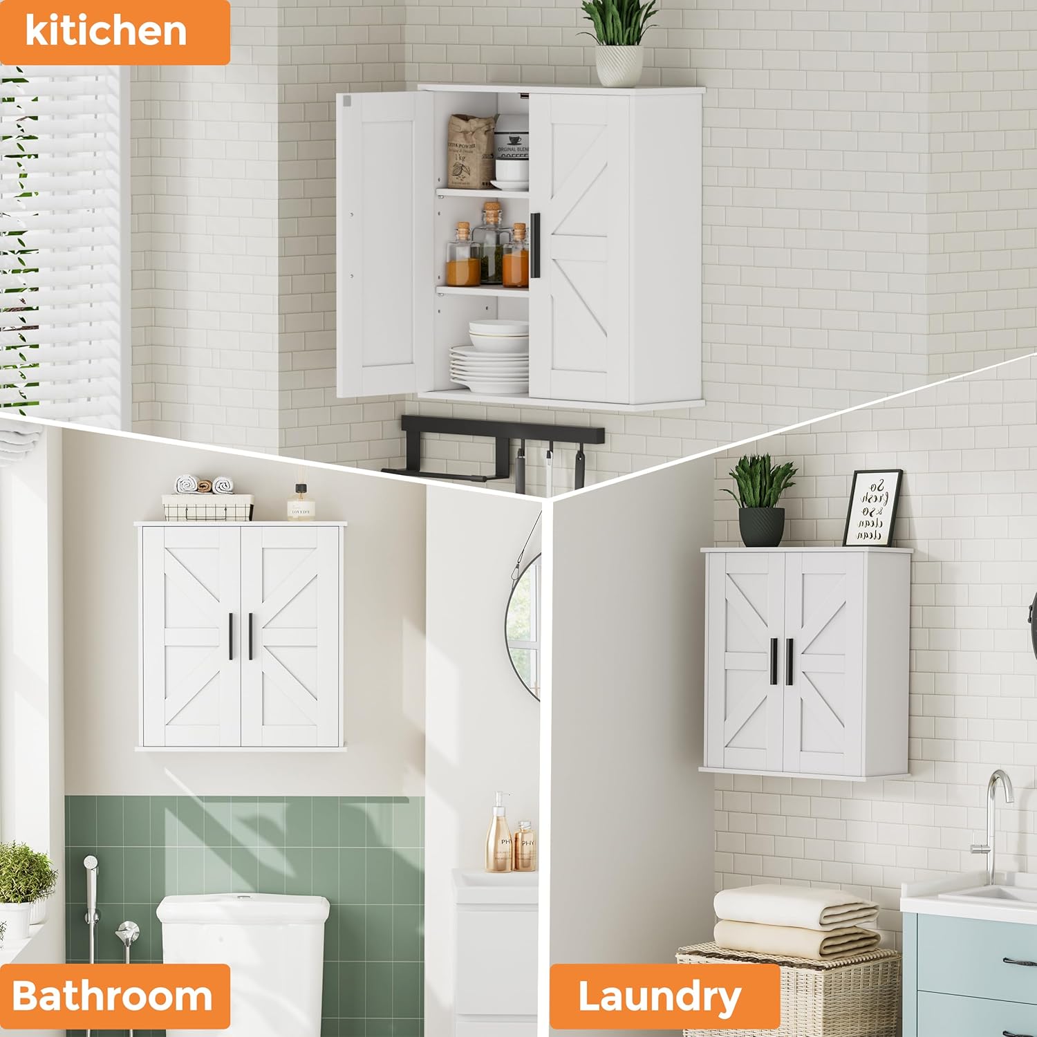 Thumbnail 5 de Homleke Bathroom Wall Cabinet 7.9" D 🚪