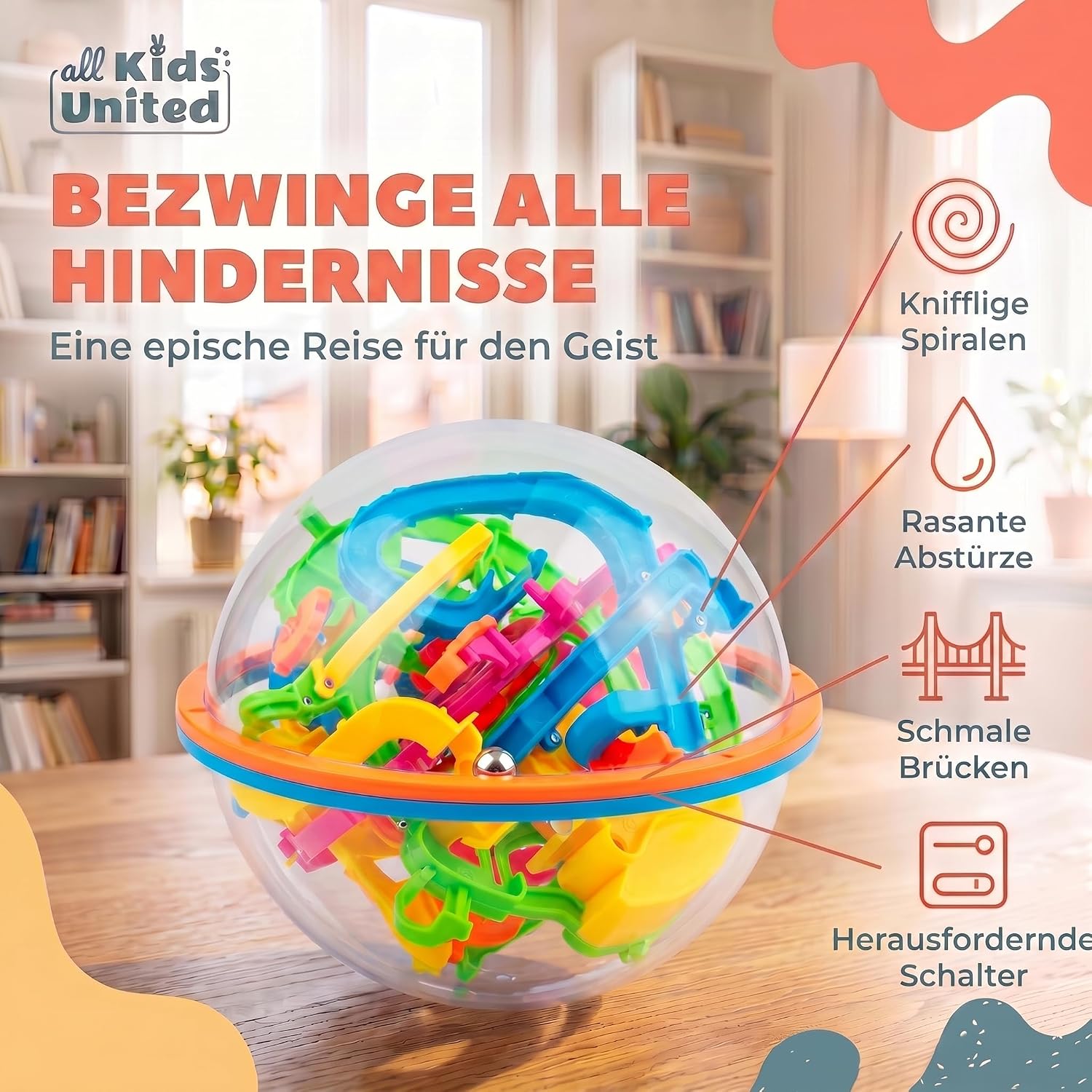 Detalle de 3D Kugellabyrinth – Kugelspiel Magic Maze Kugel-Labyrinth (Advanced) – 3D Geschicklichkeitsspiel