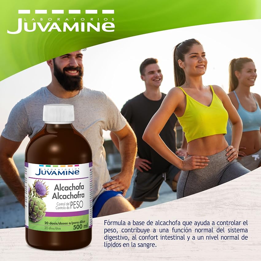 Detalle 2 de JUVAMINE Botella Alcachofa 20 Días Sistema Digestivo 🍃