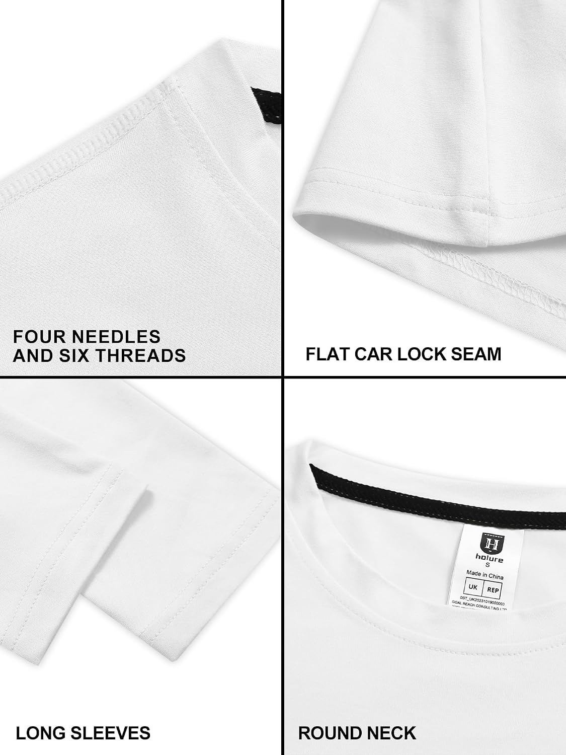 Detalle de 3er- oder 5er-Pack Damen Langarm-T-Shirts aus Baumwolle – Rundhalsausschnitt Classic-Fit