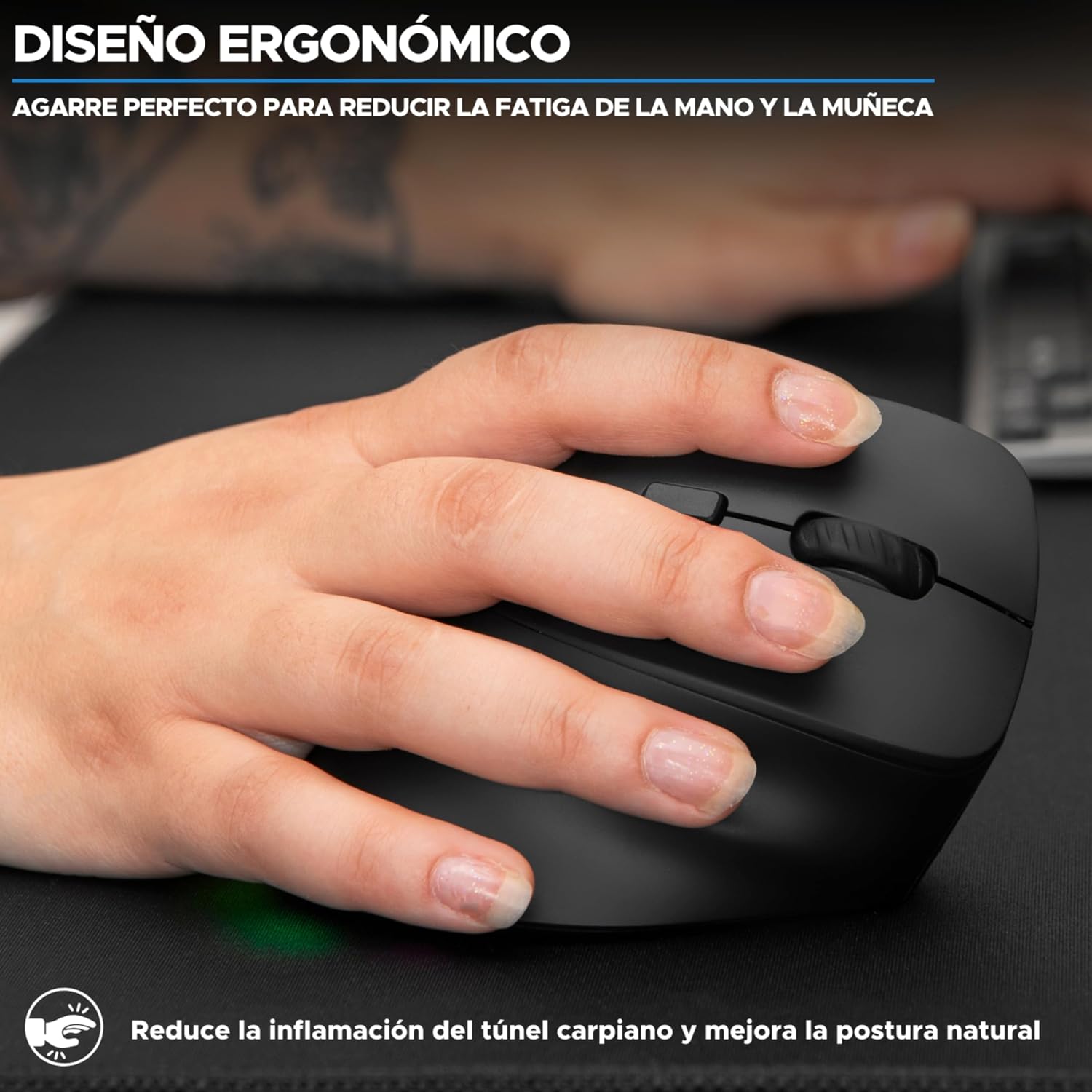 Detalle 2 de Bluestork Ratón Ergonómico 800-2400 DPI