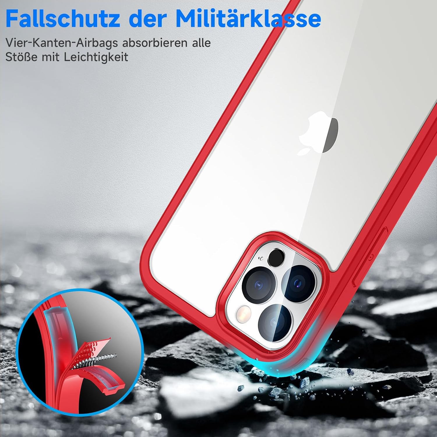 Detalle 1 de seacosmo iPhone 12 Pro Hülle mit 9H-Glas