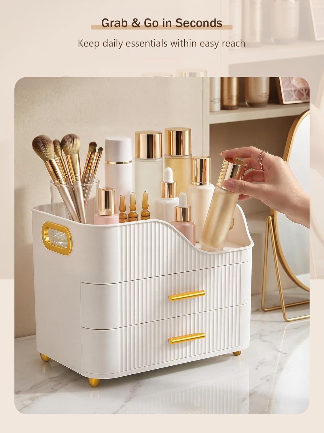 Thumbnail 6 de Booklov Makeup Organizer, White