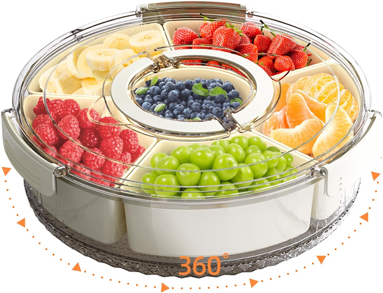 riyeloi Divided Serving Tray 6-Compartment