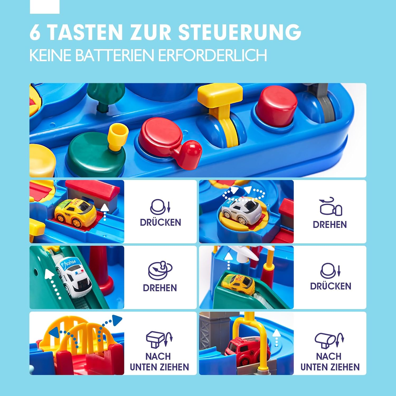 Thumbnail 3 de hahaland Auto Spielzeug ab 2 Jahren – Montessori Motorik Spielzeugauto