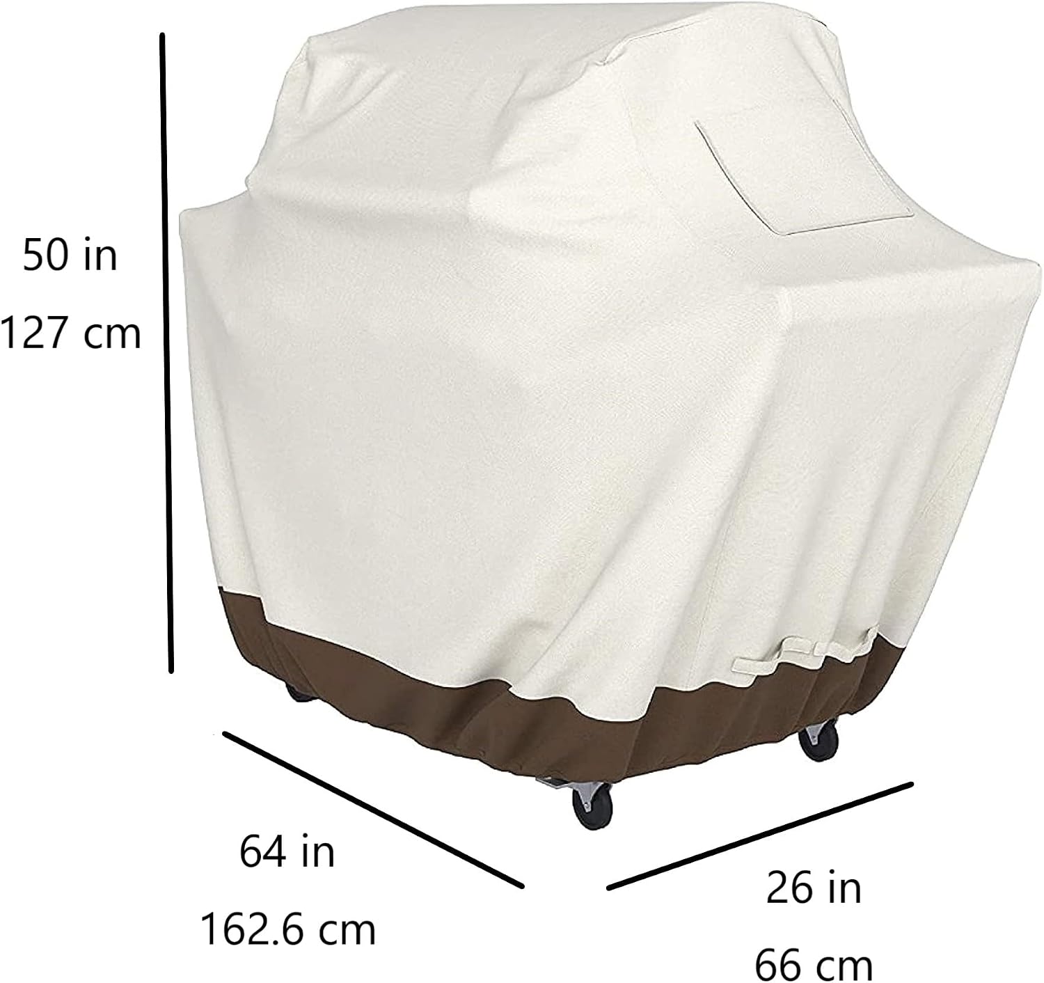 Detalle de Amazon Basics Pokrowiec na grill gazowy, duży, 165,1 cm, z powłoką PVC