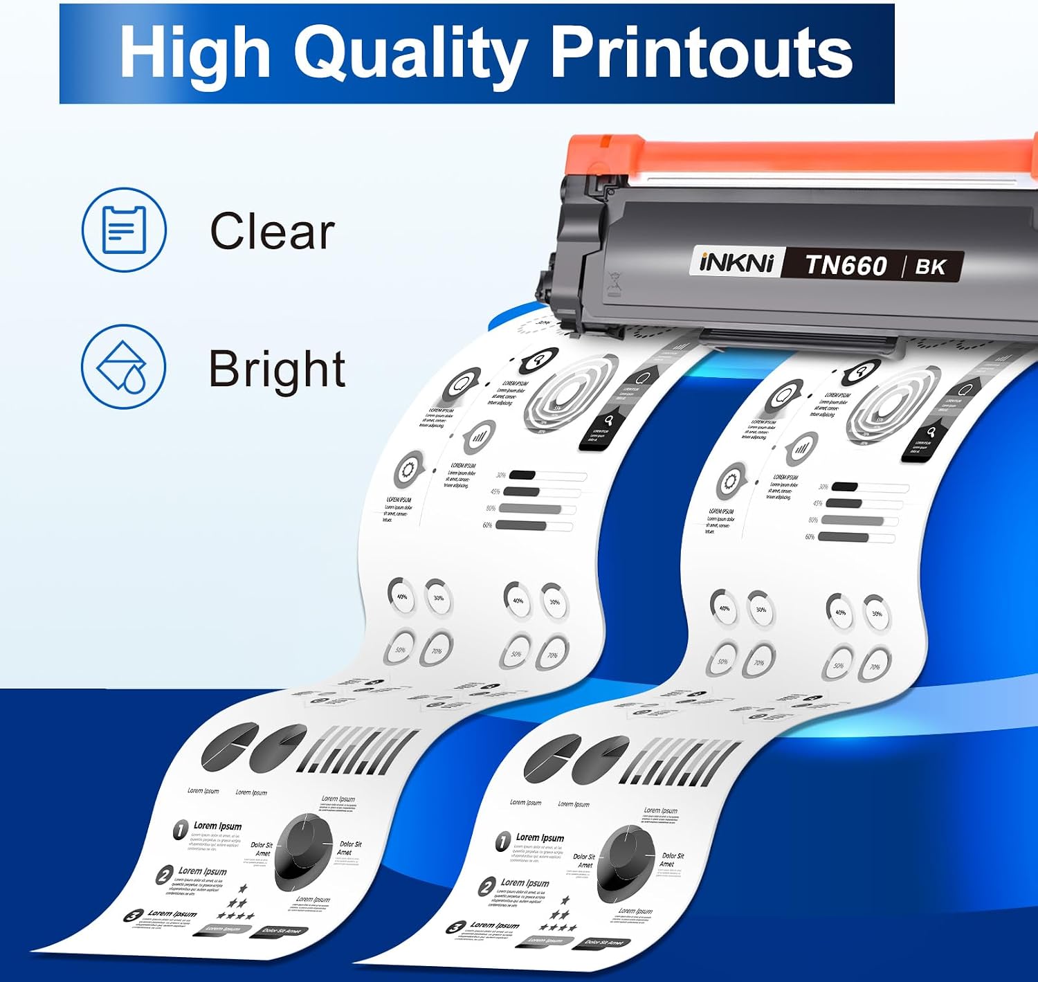 Detalle de InkNI TN660 toner cartridge