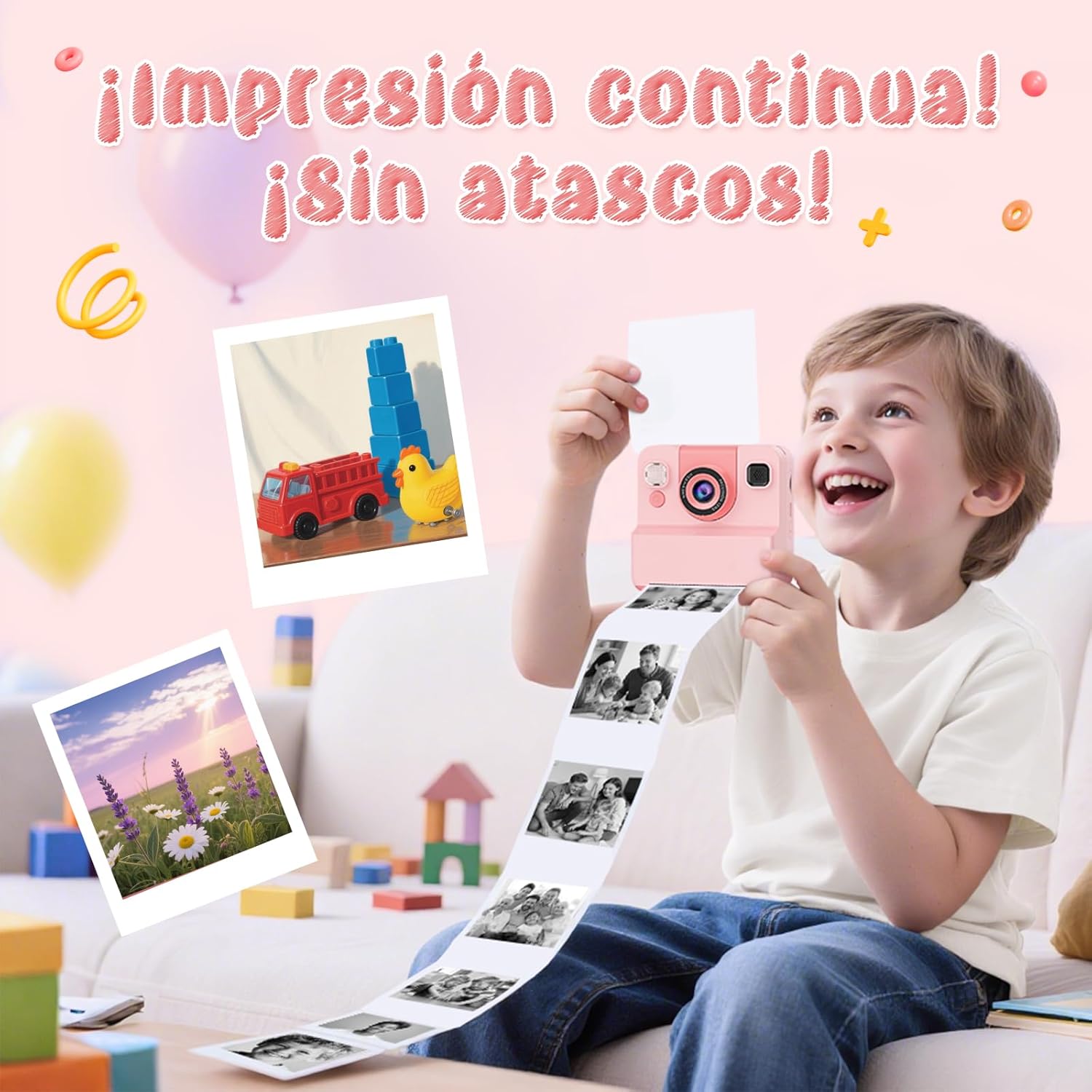 Thumbnail 4 de Cámara instantánea infantil 1080P 2.4" 32GB