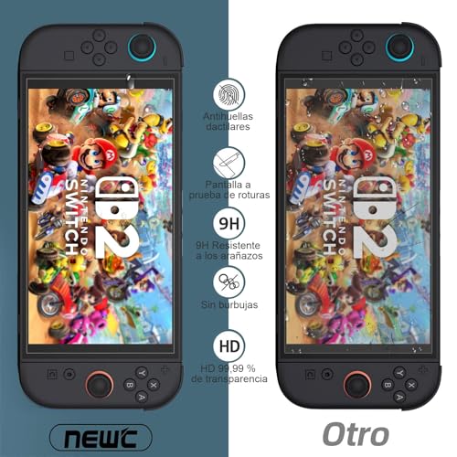 Thumbnail 4 de NEW'C Protector de Pantalla de Vidrio Templado para Nintendo Switch 2 — 3 Piezas, 0.33 mm, 9H