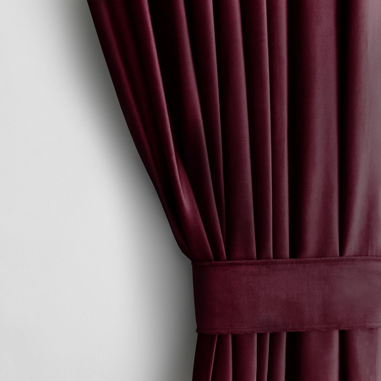 Detalle de AmeliaHome Rideau aspect velours 1 pièce – occultant et élégant pour décoration de fenêtre