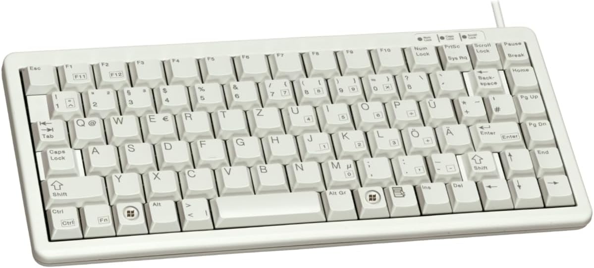 Detalle de CHERRY G84-4100: Kompakte mechanische Tastatur mit Pan-Nordischem Layout (QWERTY) und Kabel, ML-Switches