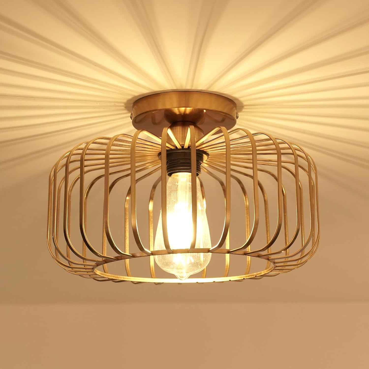 Thumbnail 1 de FRIDEKO HOME Deckenlampe Schwarz (E27) – runder Metall-Lampenschirm im Industrial-Look