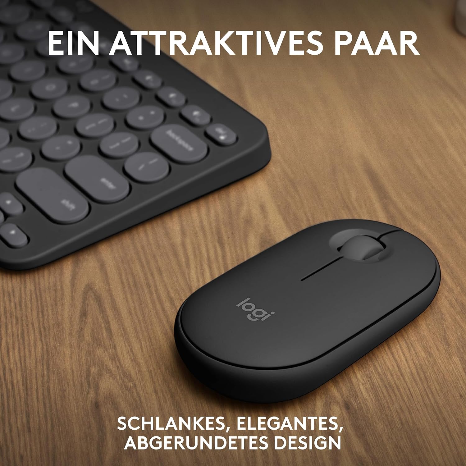 Detalle 2 de Logitech Pebble 2 Combo: Kabellose Tastatur und Maus im schlanken, leisen Setup