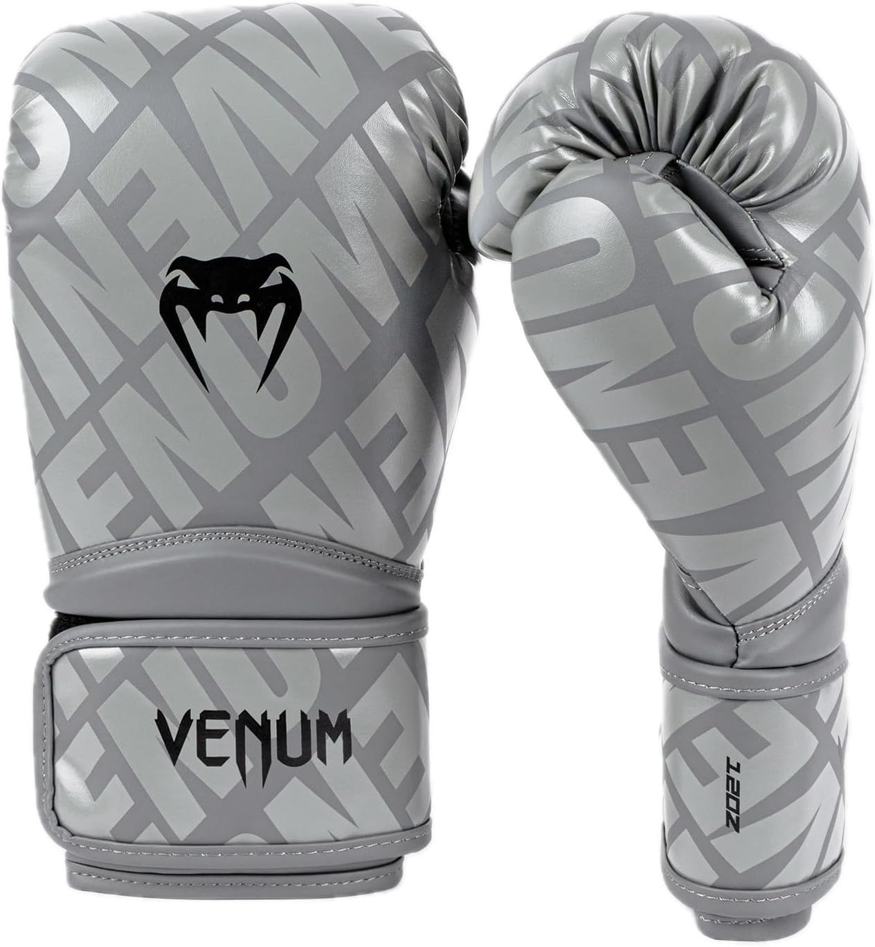 Detalle de Venum Contender 1.5 Boxing Gloves, 16-Ounce Synthetic Leather, Grey/Black