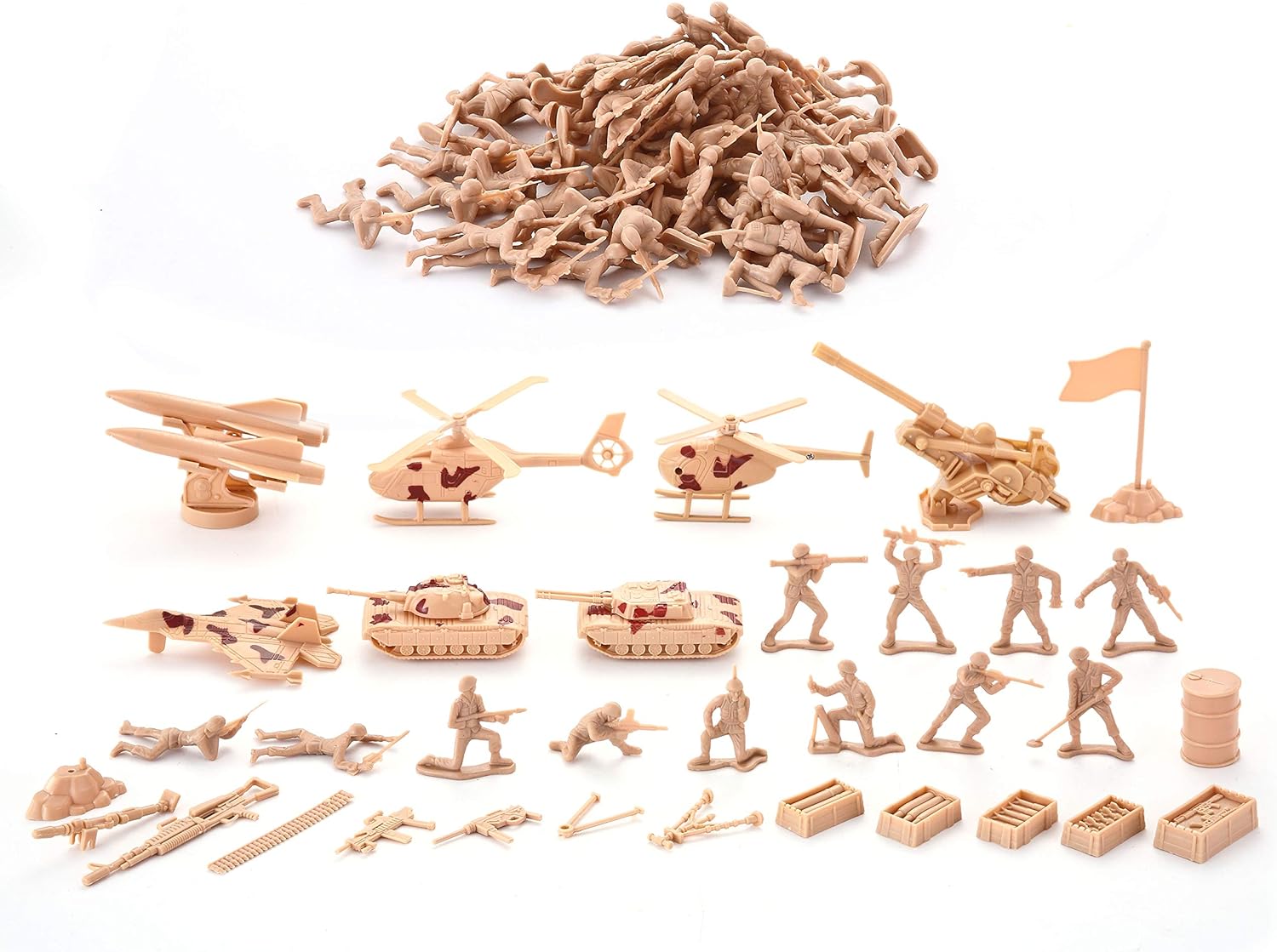 Detalle de JOYIN 164 Pcs Military Soldier Playset: Deluxe Army Men Battle Group