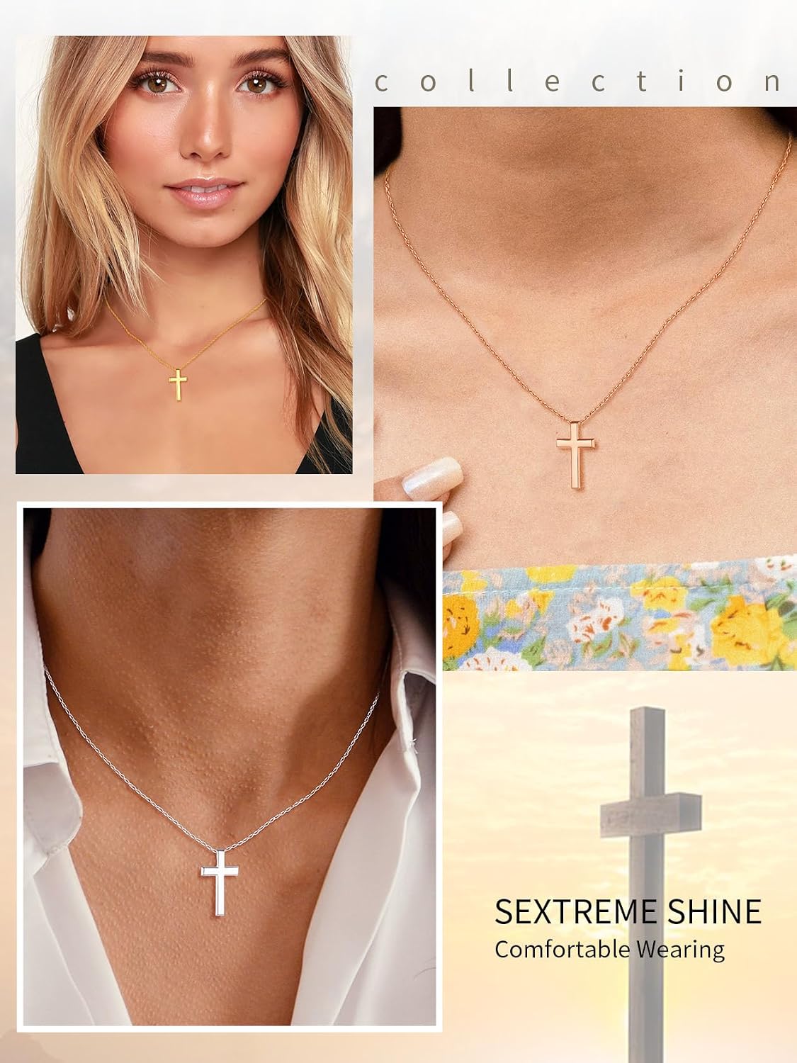 Detalle 2 de ChainsHouse Chaine Croix 55 cm Collier religieux