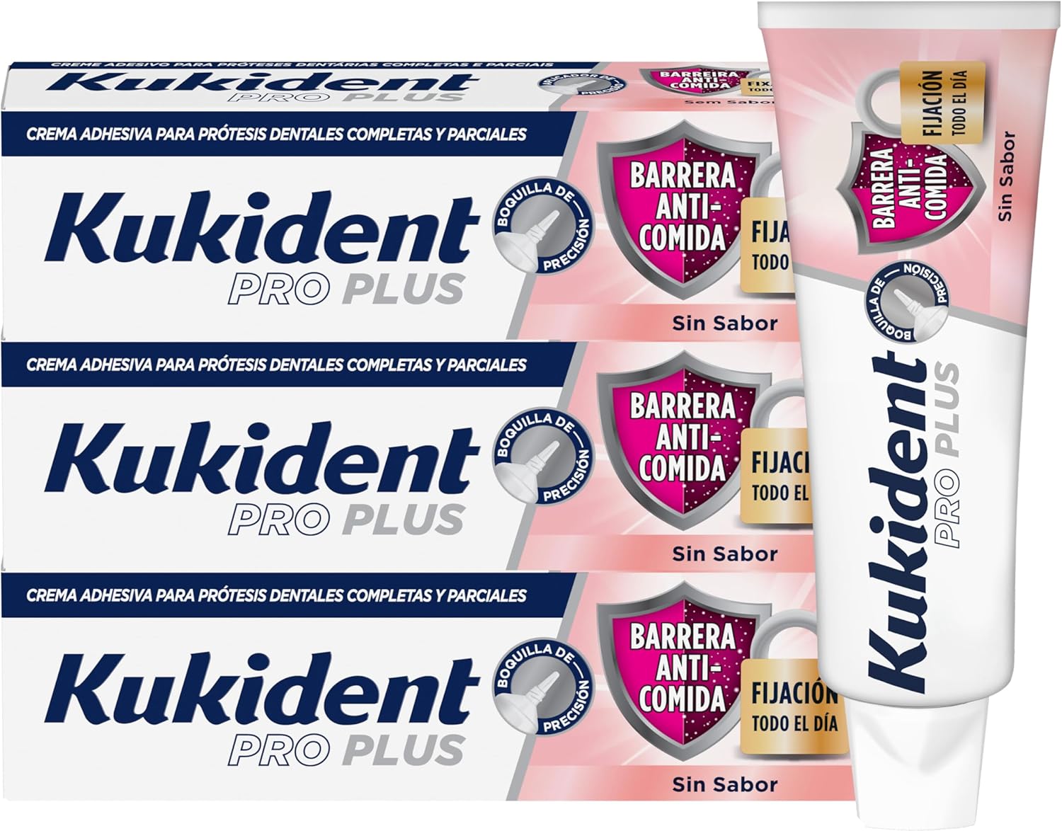 Kukident Pro Plus Crema adhesiva 3x40 g