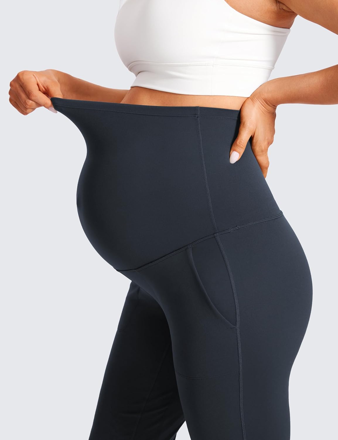 Detalle de CRZ YOGA Women's Butterluxe Maternity Joggers with Pockets – 28" High Waist