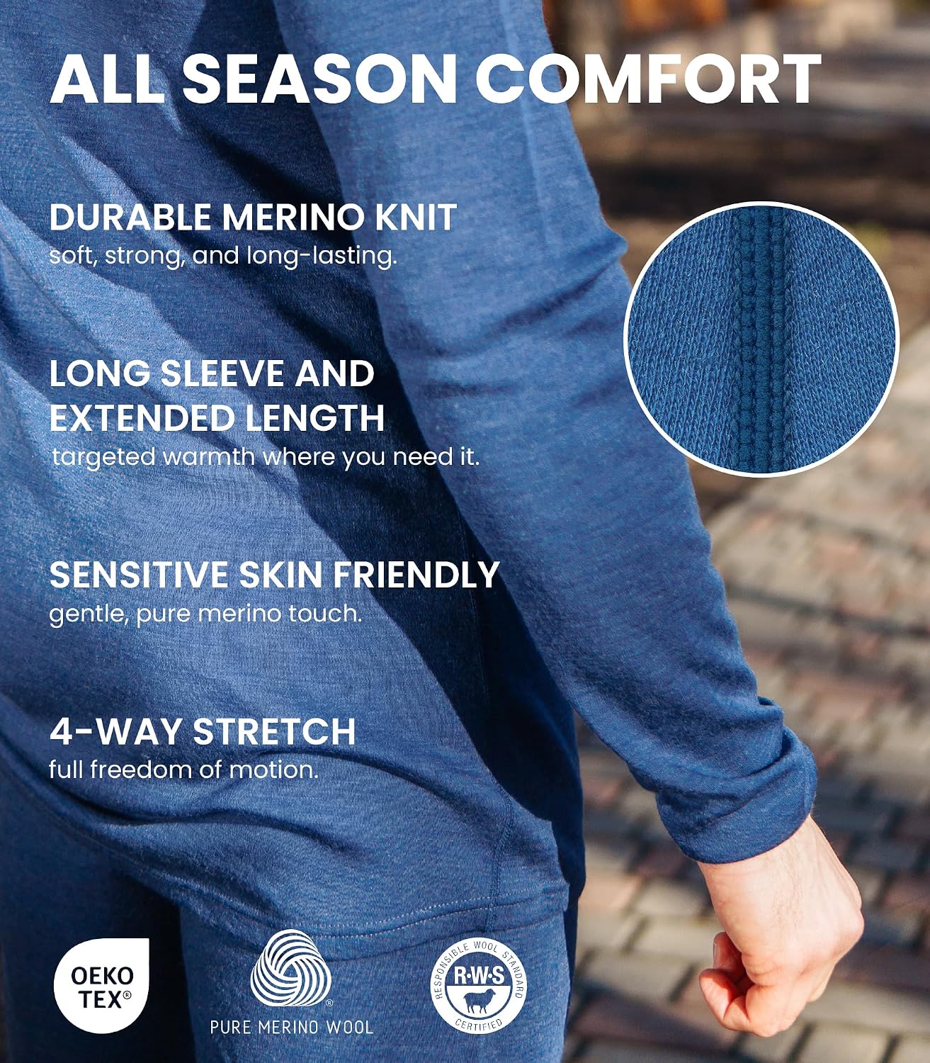 Detalle 2 de Merino.tech merino base layer top 250g