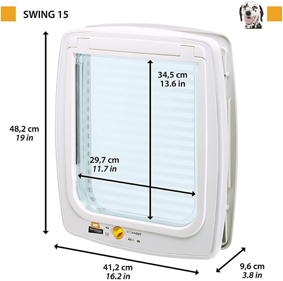 Detalle 2 de Ferplast SWING 15 Hundeklappe 29,7×34,5 cm 🚪